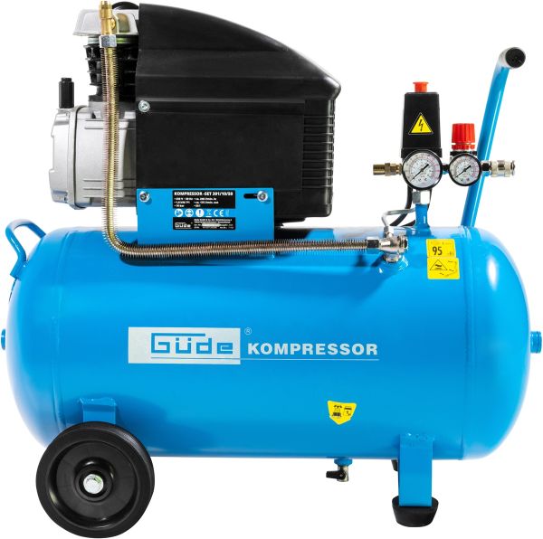 GÜDE Kompressor Druckluftkompressor Luftkompressor 301/10/50 230V mit Zubehör 