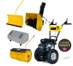 TEXAS Kehrmaschine Benzin Schneeräumer Schneefräse Laubsammler Combi 800TG 5in1