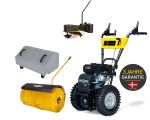 TEXAS Kehrmaschine Benzin Schneeräumer Laubsammler Trimmer Combi 800TGE Set 4in1 Profigerät geeignet für gew. Nutzung | E-Starter | 4in1