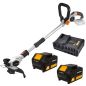 Preview: Batavia 7062515 Akku Rasentrimmer Motorsense Trimmer 2x5Ah Akku+Schnellladegerät