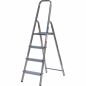 Preview: ALPFA Haushaltsleiter 4 Stufen Alu Aluminium Leiter Treppe 2,58m Arbeitshöhe 