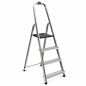 Preview: ALPFA Haushaltsleiter 4 Stufen Alu Aluminium Leiter Treppe 2,58m Arbeitshöhe 