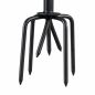 Preview: SIENA GARDEN Erdkralle Grubber 7 Zinken pulverbeschichteter Stahl 100 cm schwarz