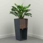 Preview: SIENA GARDEN Pflanzgefäß NIZZA Pflanzkasten Blumenkasten weiß Rillenoptik 40x40 