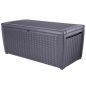 Preview: KETER Kissenbox Rattanoptik Sumatra, anthrazit 145x73x64 cm, Kunststoffgeflecht 
