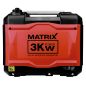 Preview: MATRIX Notstromaggregat Stromerzeuger Stromgenerator Inverter Benzin PG3000i-USB  3300 Watt | 2xUSB | tragbar | sehr leise | digital