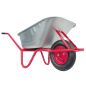 Preview: Matrix Marken Schubkarre groß Schubkarren 100l 250kg Luftrad Bauschubkarre rot 