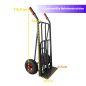 Preview: RAVENDO Profi Sackkarre klappbar Luftrad 250kg mit EasyTip 50% Gewichtsbelastung 
