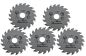 Preview: MATRIX TCT Sägeblatt 54mm 5er Set für Mini Handkreissäge MCS 400 PW | 10 Zähne 