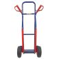 Preview: HBH® Sackkarre 200kg Luftreifen TK200LU04, hoher Rahmen, blau, Transportkarre  