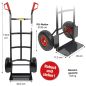 Preview: HBH® Sackkarre 200kg Pu-Rad TK200PU01 schwarz Transportkarre Vollgummireifen 