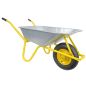 Preview: HBH® Schubkarre 85 Liter Garten Farbe gelb Profi Gartenschubkarre Luftrad 160kg 