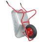 Preview: HBH® Schubkarre 85 Liter Garten Farbe rot Profi Gartenschubkarre Luftrad 160kg 