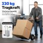 Preview: HBH Profi Schwerlast Sackkarre robuste Transportkarre 320kg pannensicher PU-Rad  