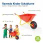 Preview: RAVENDO Kinder Schubkarre Kinder Kinderschubkarre Schubkarren Vollgummirad BJ350  