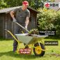 Preview: HBH® Schubkarre 85 Liter Garten Farbe gelb Profi Gartenschubkarre Luftrad 160kg 