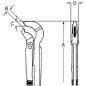 Preview: BAHCO Rohrzange Wasserpumpenzange Zange Schwedisches Modell 530mm ***NEU***