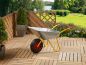 Preview: RAVENDO Marken Schubkarre Gartenschubkarre Vollgummireifen 100Liter 150Kg gelb  