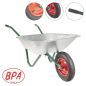 Preview: BPA Hobby Gartenschubkarre Schubkarre Schiebkarre Hofkarre Scheibtruhe grün 70l