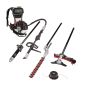 Preview: Scheppach 4in1 Benzin Gartenpflegeset Heckenschere Trimmer Rucksack MFH5300-4BP 