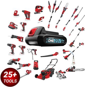 MATRIX Akku-Set 20V – Ersatzakku und USB-Adapter für flexible Powerbank-Nutzung 