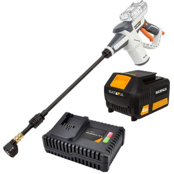 Batavia Hochdruckreiniger Akku Dampfstrahler Druckreiniger 1x4Ah Akku+Schnelll.