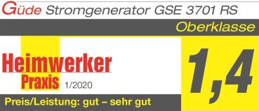 GÜDE Stromerzeuger Benzin Stromgenerator Synchron Notstromaggregat GSE 3701 RS
