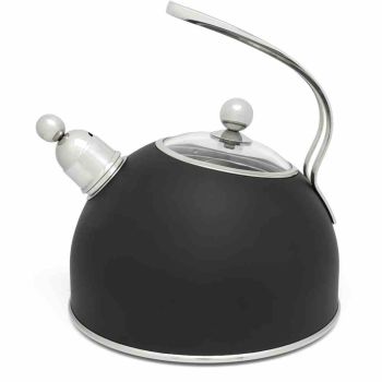 BREDEMEIJER Flötenkessel schwarz matt 2,5 l 23x21x23,5 cm aus Edelstahl