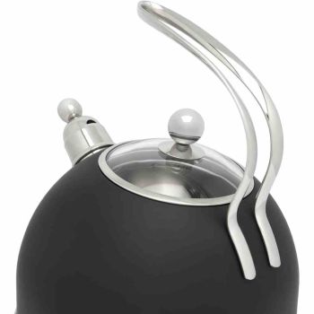 BREDEMEIJER Flötenkessel schwarz matt 2,5 l 23x21x23,5 cm aus Edelstahl