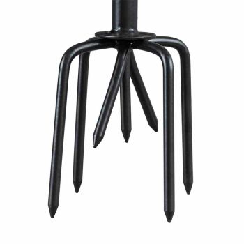 SIENA GARDEN Erdkralle Grubber 7 Zinken pulverbeschichteter Stahl 100 cm schwarz