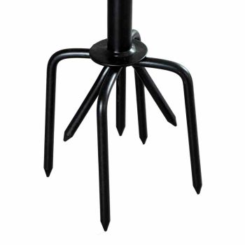 SIENA GARDEN Erdkralle Grubber 7 Zinken pulverbeschichteter Stahl 100 cm schwarz