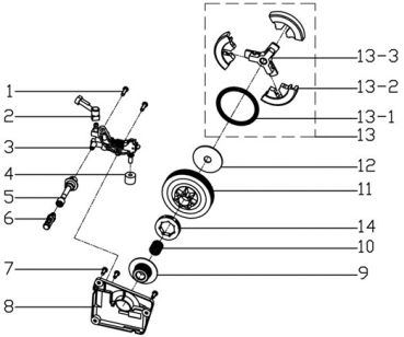 MATRIX Ersatzteil Dichtung Kupplung für Benzin Kettensäge Stanley SCS 46 Jet 