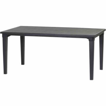 ALLIBERT Lofttisch Futura 165x95 cm graphit Vollkunststoff Gartentisch 