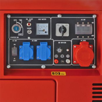 MATRIX Diesel Stromerzeuger Stromgenerator Notstromaggregat PG 6000-D-Silent 2x230V | 1x400V | 1x12V | AVR | E-Start | 7,5PS | 5000W