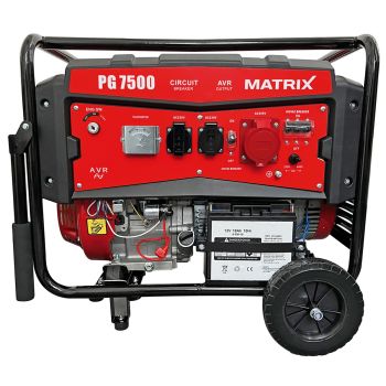 MATRIX Notstromaggregat Stromerzeuger Generator Benzin 400V 230V AVR PG 7500