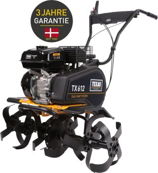 TEXAS Gartenfräse Motorhacke Bodenhacke Bodenfräse Pflug Benzin Profi TX612TG 