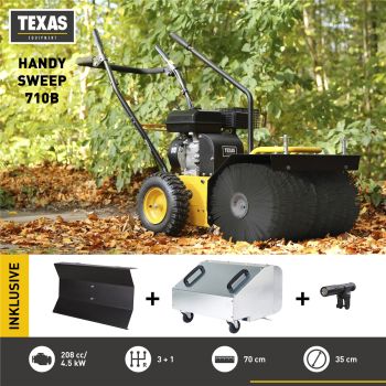 TEXAS Handy Sweep 710B Set Kehrmaschine Benzin 70cm Laubsammler Schneeschieber