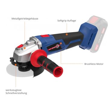 GÜDE Akku Winkelschleifer Trennschleifer Trenner Schleifer WS 18-0 BL ohne Akku 