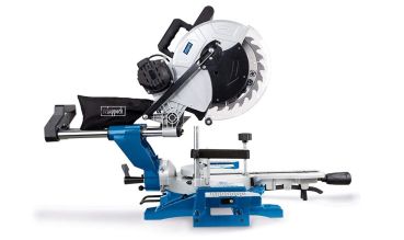 Scheppach Kappsäge Gehrungssäge Zugsäge HM140L mit 2. Sägeblatt Laser 2000W