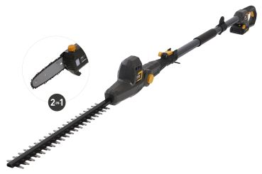 TEXAS 2in1 Akku Hochentaster Heckenschere Astsäge 20V inkl 2 Ah Akku PHX/PCX2000 