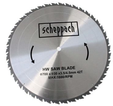 SCHEPPACH Sägeblatt HW 700 x 30 x 4,5 mm 42 Zähne Wippsäge Wippkreissäge HS720 