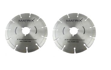 Matrix 2x Diamantsägeblatt Ø 160 mm x 32mm, x 1,3mm, Diamanttrennscheibe, Diamantscheibensägeblatt