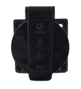 MATRIX Steckdose Typ E/F IP44 16A staubdicht, regensicher, Industriesteckdose 