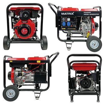 MATRIX Notstromaggregat Stromerzeuger Stromgenerator Diesel PG4000D **2.WAHL** 