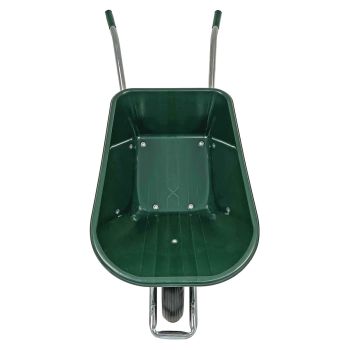 Matrix Schubkarre 100l 250kg Vollgummirad Kunststoff grün Rahmen verzinkt *2.WAHL 