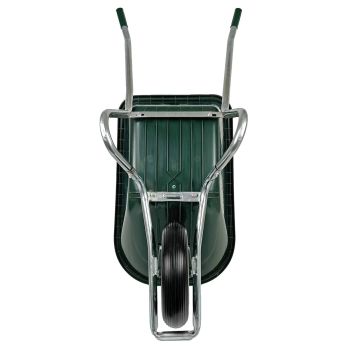 Matrix Schubkarre 100l 250kg Vollgummirad Kunststoff grün Rahmen verzinkt *2.WAHL 