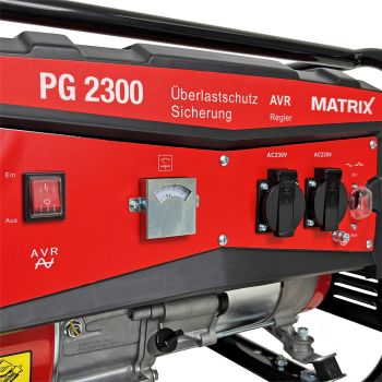 MATRIX Notstromaggregat Stromerzeuger Generator Benzin 2,3kW 230V PG 2300