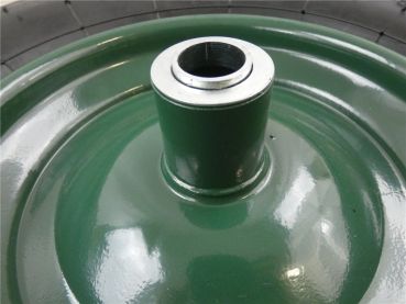 MATRIX Ersatzrad pannensicher Schubkarrenrad PU-Rad grün Stahlfelge 4x8