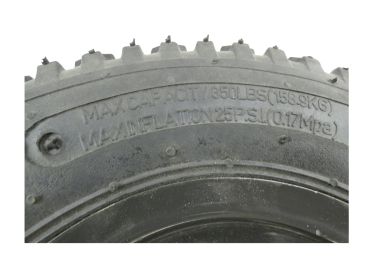 TEXAS Ersatzteil Luftrad Luftreifen 4.10 / 3.50-6 | 30 cm Durchm. / 8,5cm Breite 