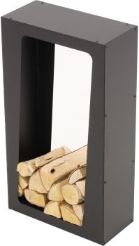 MAGNUS Brennholzregal R159 Schwarz Kaminregal Holzregal Ofenregal Regal 